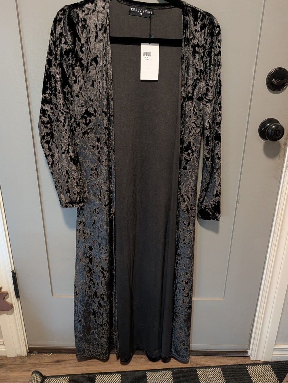 NWT Crazy Train Velvet Duster